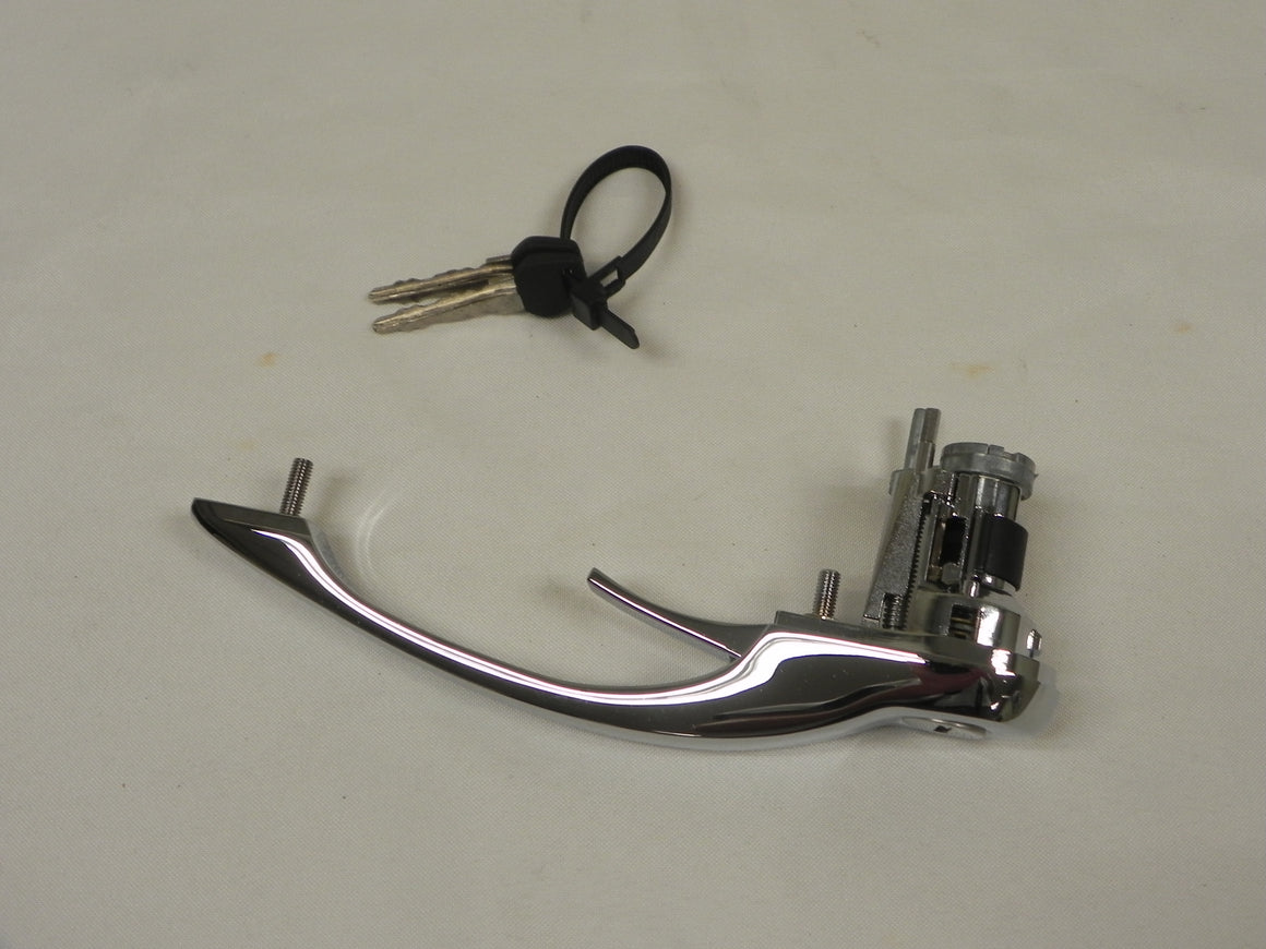 (Blemished) 911 Right Hand Chrome Door Handle, Lock and Keys - 1970-86