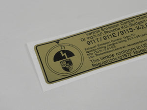(New) 911 T/E/S Timing Decal - 1972