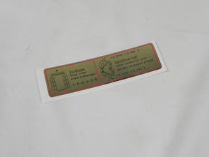(New) 911 Engine Compartment Decal with Red Border - 1964-66