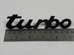 (New) Black Script Emblem: "Turbo" - 1978-89
