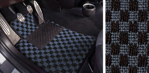 (New) #105 Black and Blue Chequer Mats - Two Piece or Four Piece