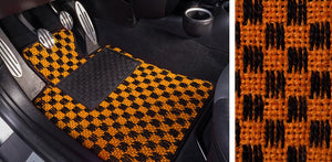 (New) #106 Black and Orange Chequer Mats - Two Piece or Four Piece