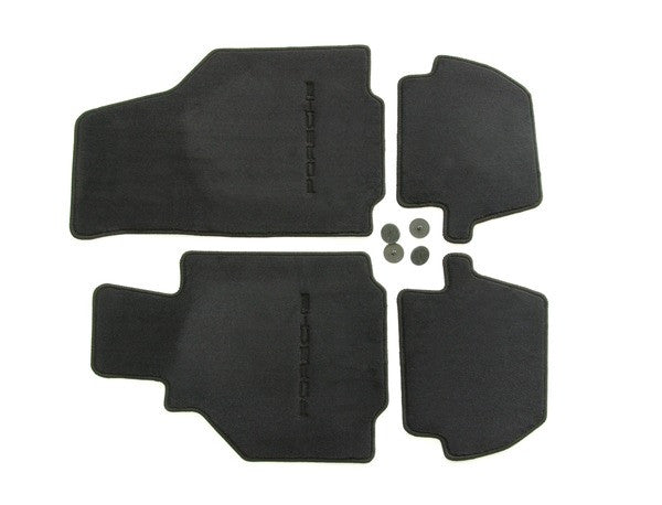 (New) 996 Cabriolet/Coupe Set of Four Black Floor Mats - 1998-2005
