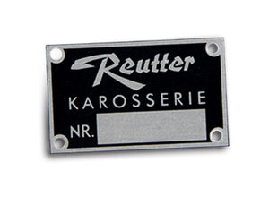 (New) 356 Genuine Reutter Karosserie Badge - 1950-65