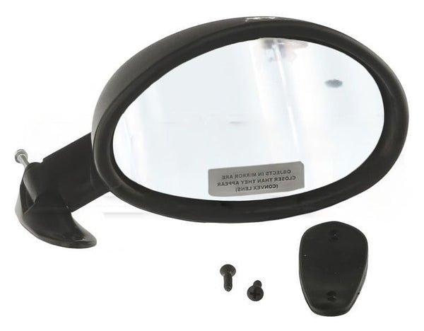 New) Passenger's Black Vitaloni Californian Mirror w/ Convex Lens