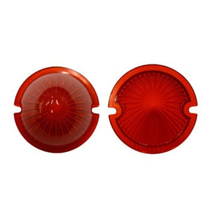 (New) 356 Pre-A Front 'Pointy' Red Beehive Turn Signal Lens - 1950-52