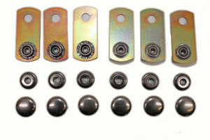 (New) 911/912/930 Set of 6 Trunk Liner Snap and Bracket w/ Extra Snap Buttons - 1965-94