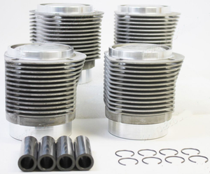 (New) 356SC/912 Mahle Nikasil Pistons and Cylinders Set of Four - 1964-69