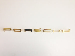 (New) 911/904/914 Gold "Porsche" Emblem - 1964-76