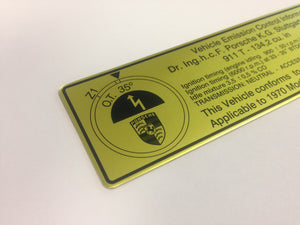 (New) 911 T Timing Decal - 1970