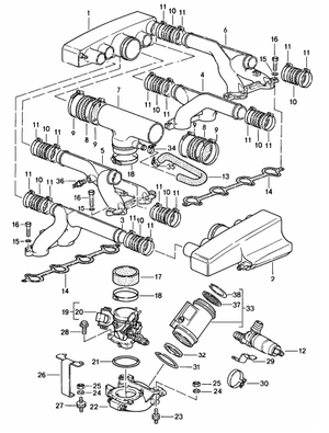 (New) 928 Intake Manifold Sleeve 1985-86
