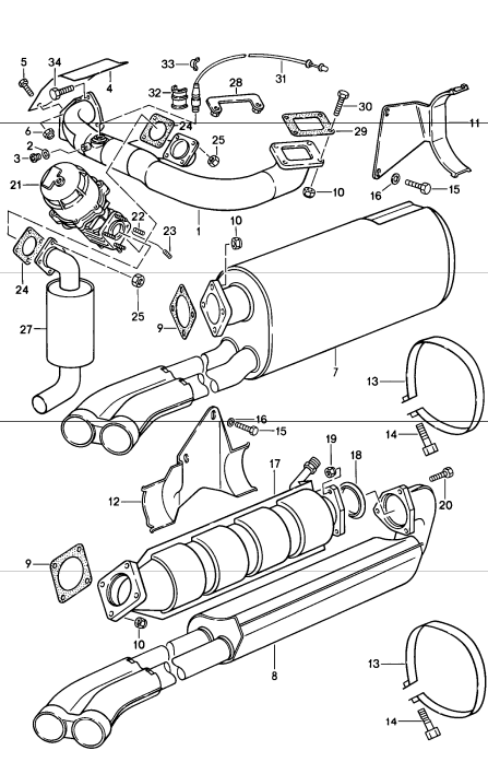 New) Euro 930 Turbo Muffler 1978-89 - AASE Sales