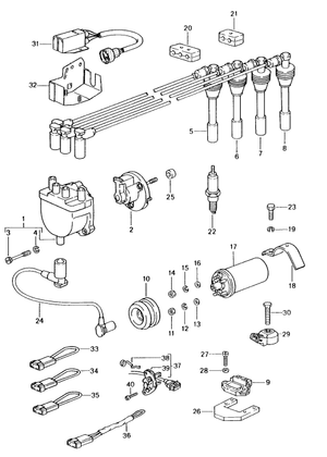 (New) 944/968 Ignition Knock Sensor 1987-95