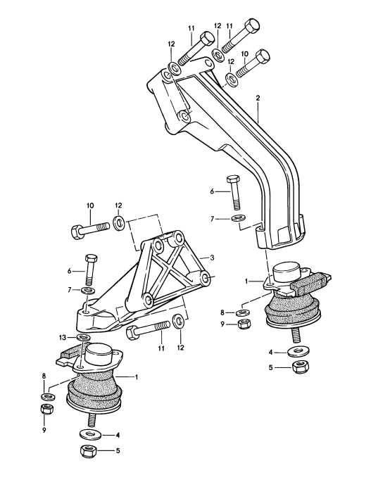 New) 924/944/968 Engine Mount - 1983-95 - AASE Sales