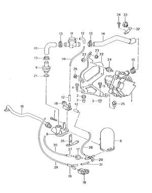 (New) 911/Boxster Air Pump Check Valve 1990-05