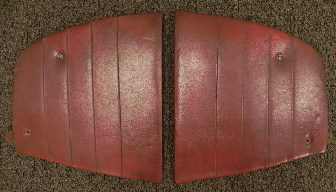 (Used) 356 Cabriolet Soft Top Interior Quarter Panel Pair with Red Vinyl Covers 1957-65
