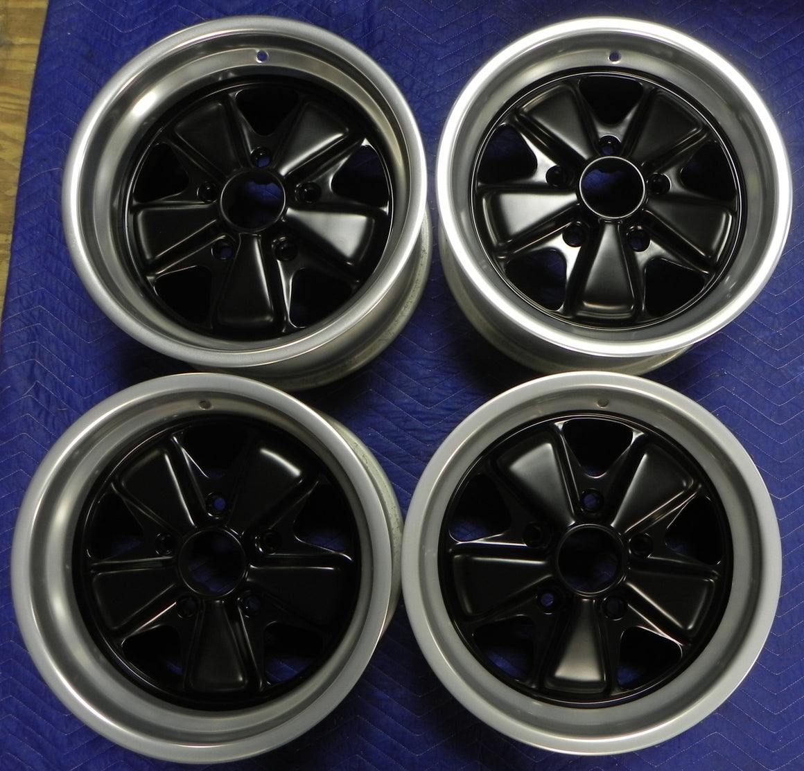 (New) Complete Set of Refinished 7jx15 & 8jx15 Fuchs Wheels - 1973-89
