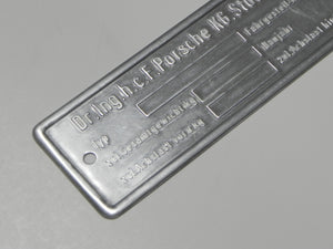 Blank Chassis ID Plate