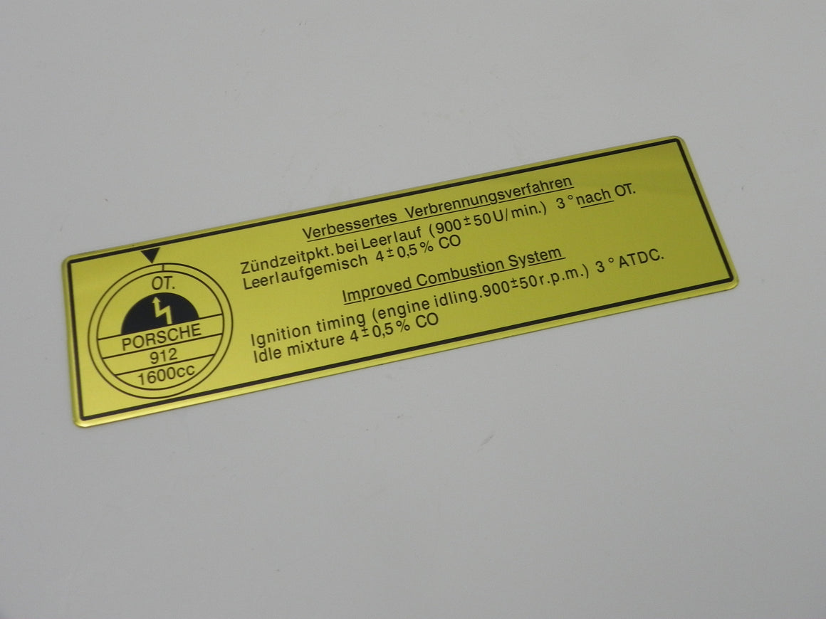 (New) 912 1600cc Timing Decal