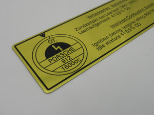 (New) 912 1600cc Timing Decal