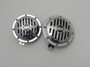 (New) 356/911/912 Pair of Stainless Steel 12 Volt Horns - 1950-69