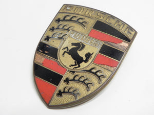 (Original) 911/912 Porsche Hood Crest with Orange Bars - 1965-74
