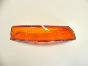 (New) 911/912 Front Right USA Amber Turn Signal Lens with Silver Trim - 1969-72