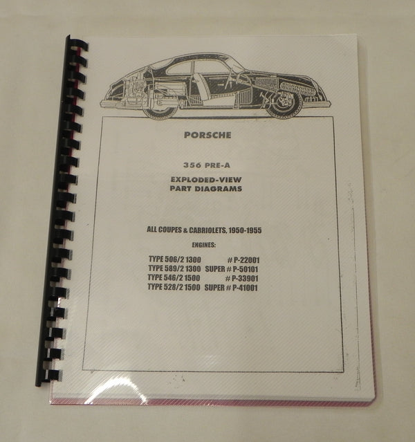 New) 356 Pre-A Exploded View Parts Diagram Booklet - 1950- 55