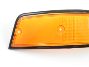 (New) 911 Black Trim Euro Front Right Amber/Clear Turn Signal Lens - 1973