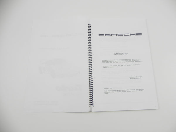 Original) Porsche 935/79 Operating Instructions - AASE Sales