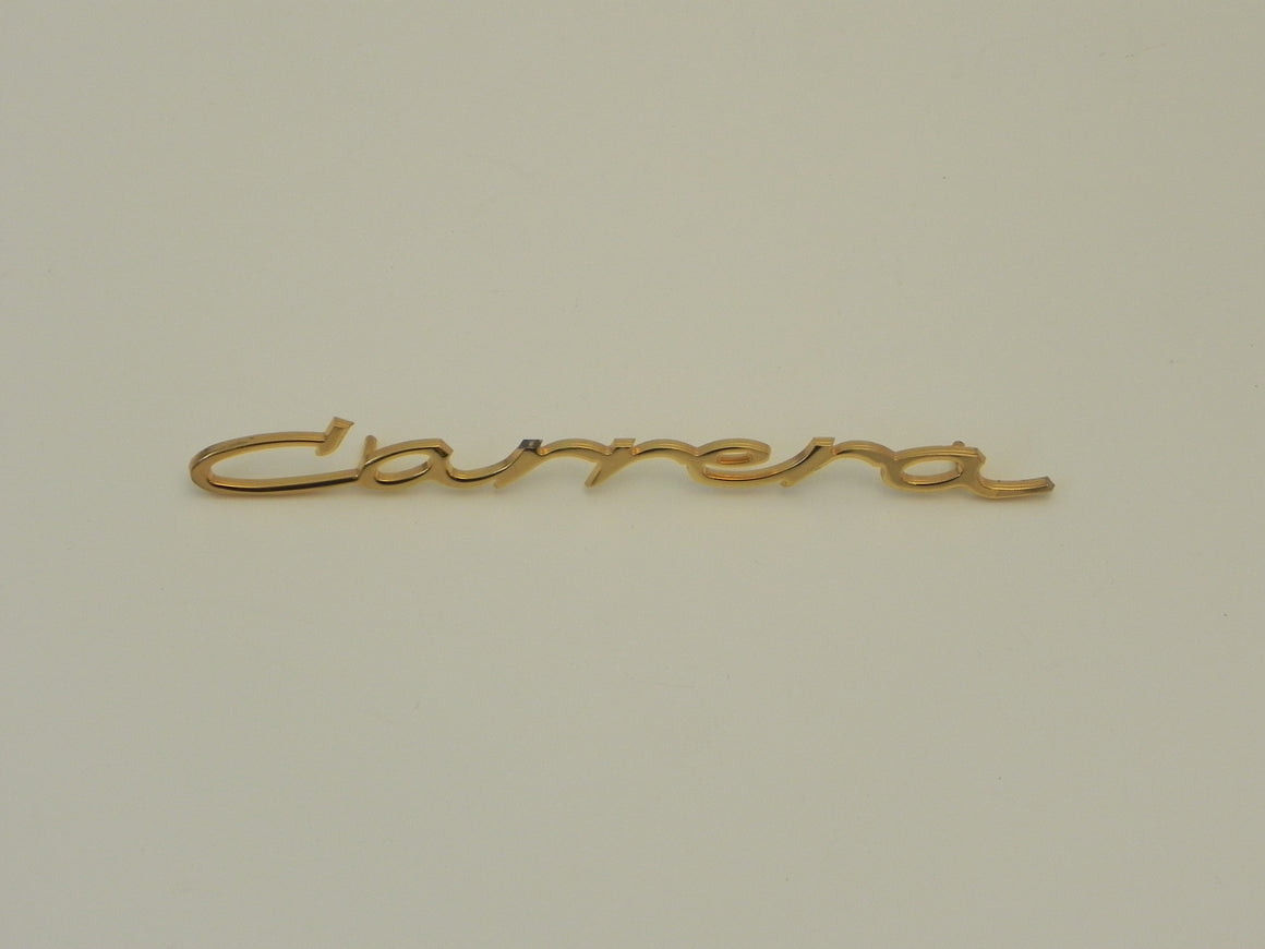 (New) Small Gold Script Emblem: "Carrera" - 1950-65