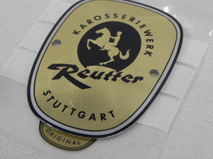 (NOS) 356 A/B/C Small Karosseriewerk Reutter Badge - 1955-63