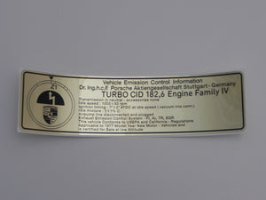 (New) 930 USA/CAN Exhaust Timing Sticker - 1975-77