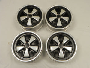 (Refinished) 911/912 Complete Set of Late 6j x 15 Forged Alloy Flat Six Fuchs Wheel - 1965-89