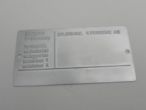 Late European Chassis Identification Plate