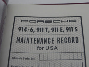 (New) 911 T/E/S & 914-6 Maintenance Manual and Insert Papers - 1969-72