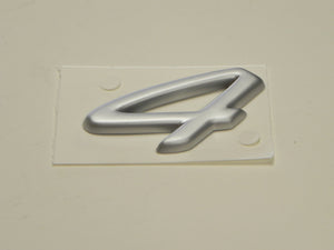 (New) Silver Carrera S "4" Emblem - 1995-98