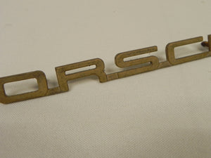 (Used) Original 356 T6 C Gold "Porsche" Emblem - 1962-65