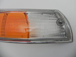 (New) 911/912 Porsche European Right Front Turn Signal Lens with Silver Trim - 1969-72