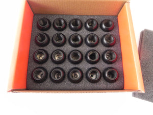 (New) 911/914/924/928/944 Set of Black Alloy Lug Nut - 1968-98