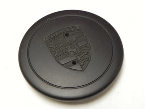 (Used) Black Center Cap with Ring Clip - Fuchs or Cookie Cutter Wheel - 1974-89