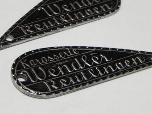 (Blemished) Spyder 550 Wendler Badges (Pair) - 1953-56