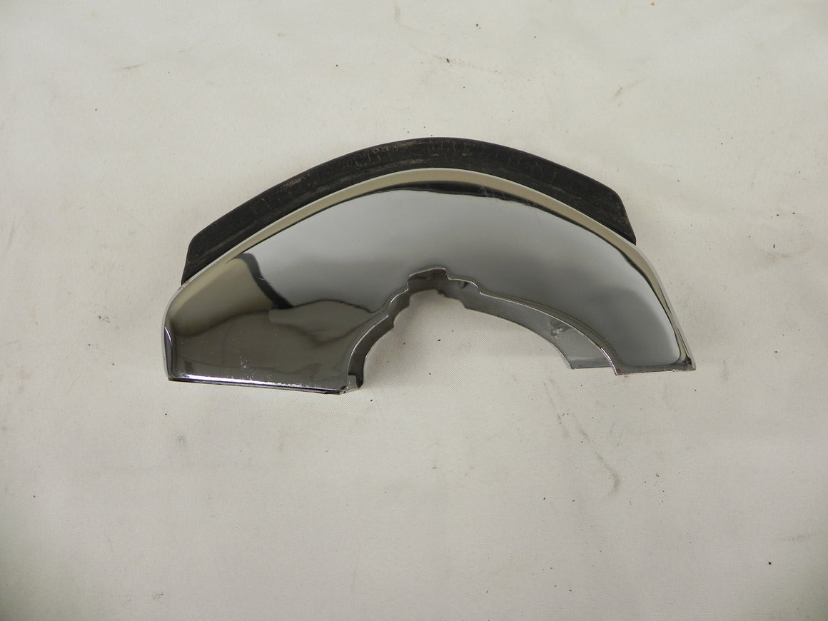 (Used) 911/912 Front Left Chrome Bumper Guard  Rubber Buffer - 1965-73