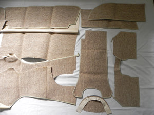 (New) 356 Pre-A Coupe Carpet Set Oatmeal Square Weave