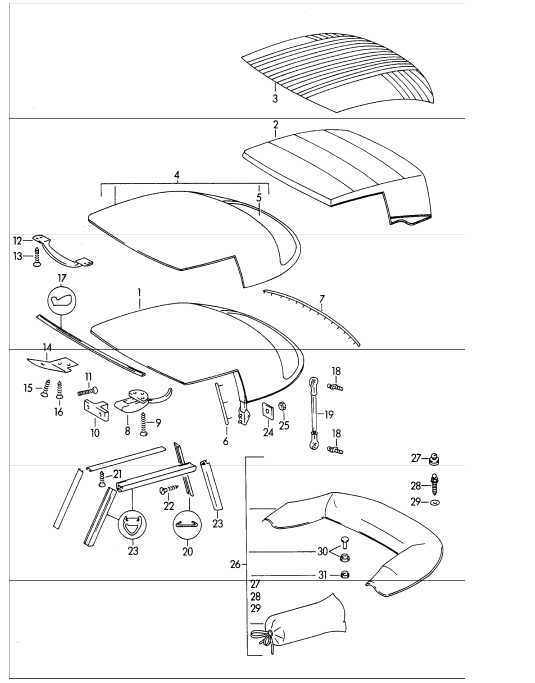 New) 356 Cabriolet Headliner 1957-61 - AASE Sales