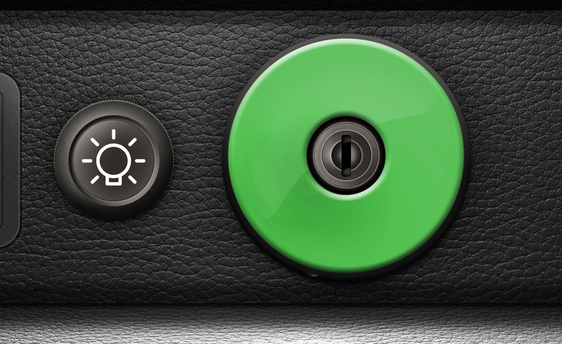 (New) 911/930 Ignition Switch Trim Cover [Green] - 1974-98