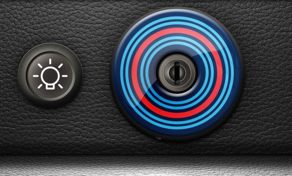 もっち New) 911/930 Ignition Switch Trim Cover [Martini] - 1974-98 - AASE