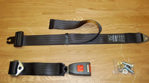 (New) 911/912/930 Pair of Red or Black Rear Two Point Seat Belts - 1965-93