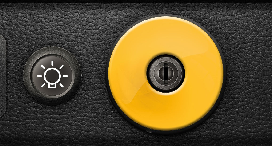 (New) 911/930 Ignition Switch Trim Cover [Yellow] - 1974-98
