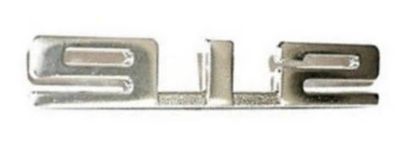 (New) Silver 912 Glove Box Emblem - 1967-69